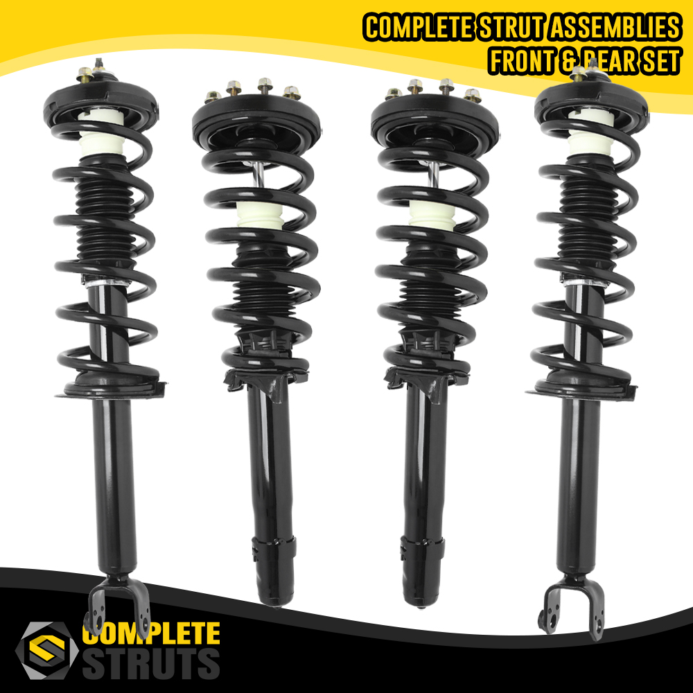 Front And Rear Complete Struts And Coil Spring Assemblies For 2009 2014 Acura Tl Awd 4606